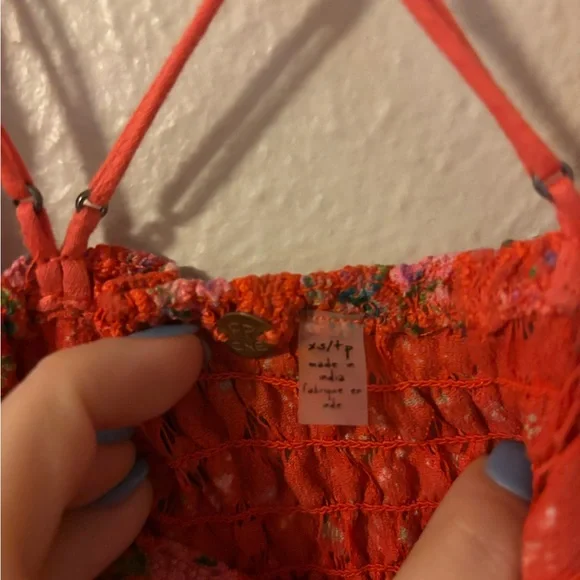 Free People Women's Adella Printed Mini Slip Dress in Red Meadow XS - Picture 8 of 11